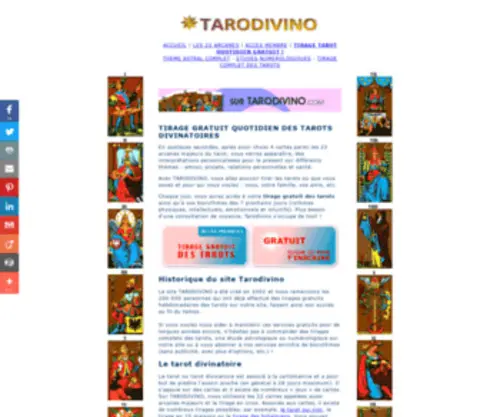 Astroreseau.com(Tirez les tarots divinatoires gratuitement sur Tarodivino) Screenshot