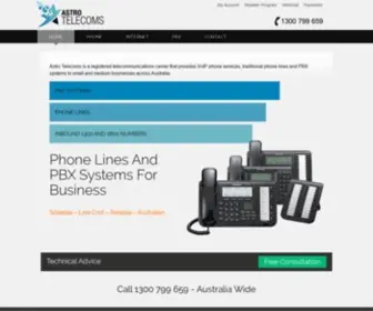 Astrotelecoms.com.au(Phone Lines And PBX Systems For Business) Screenshot