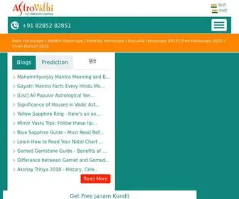 Astrovidhi.com(Online Astrology) Screenshot