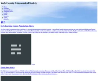 Astroyork.com(York County Astronomical Society) Screenshot