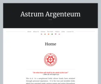 Astrumargenteum.org(A∴A∴) Screenshot