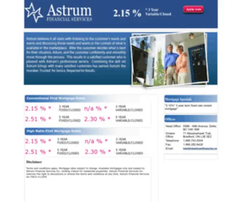 Astrumfinancial.ca(Astrum Financial) Screenshot