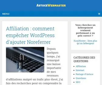 Astucewebmaster.com(Astuce Webmaster) Screenshot