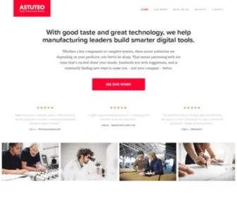 Astuteo.com(Manufacturing Web Design) Screenshot
