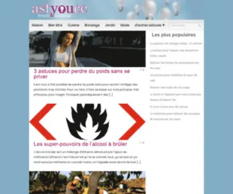 Astyouce.fr(Astuces, trucs pour la maison et la vie quotidienne) Screenshot