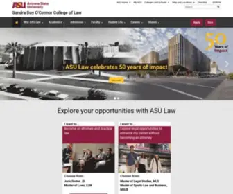 Asucollegeoflaw.com(Sandra Day O'Connor College of Law) Screenshot