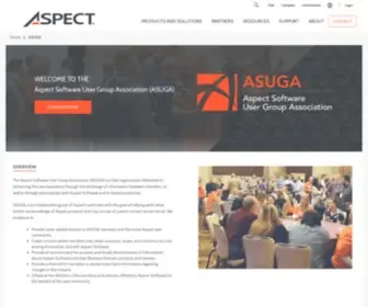 Asuga.com(Aspect Software User Group Association (ASUGA)) Screenshot