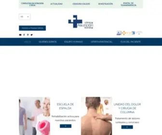 Asuncionklinika.com(Hospital Privado Gipuzkoa) Screenshot