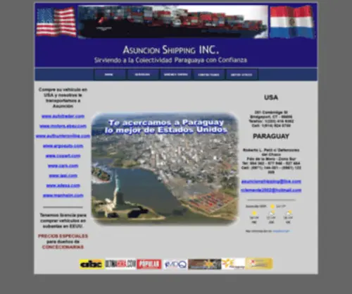 Asuncionshipping.com(Asunción) Screenshot