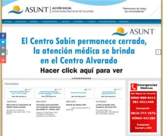 Asunt.org.ar(Acción Social de la Universidad Nacional de Tucumán) Screenshot