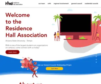 Asurha.com(The Residence Hall Association of Arizona State University) Screenshot