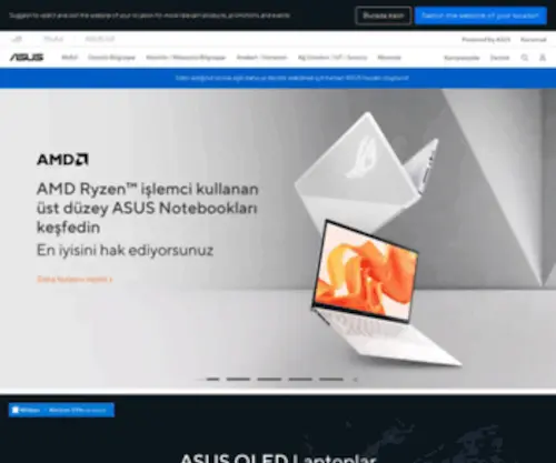 Asus.com.tr(Türkiye) Screenshot