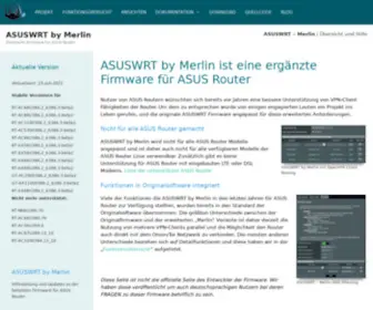 Asuswrt-Merlin.de(ASUSWRT by Merlin ist eine ergänzte Firmware für ASUS Router) Screenshot