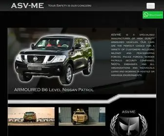 ASV-ME.com(Armoured & Bulletproof Vehicles Manufacturing Company in Jordan) Screenshot