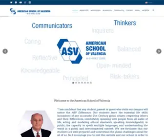 Asvalencia.org(American School of Valencia) Screenshot