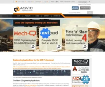 Asvic.com.au(ASVIC Engineering Software are in the business of Making CAD Easy. Our software) Screenshot
