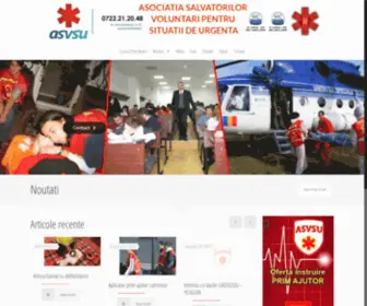 Asvsu.ro(Asociatia Salvatorilor Voluntari pentru Situatii de Urgenta) Screenshot