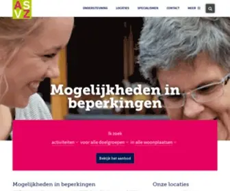 ASVZ.nl(ASVZ is er voor iedereen met een verstandelijke beperking) Screenshot