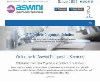 Aswinicalicut.net(Aswini Diagnostic Services) Screenshot