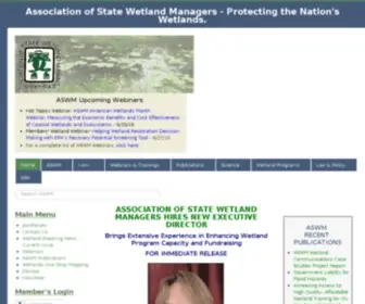 ASWM.org(The Association of State Wetland Managers) Screenshot