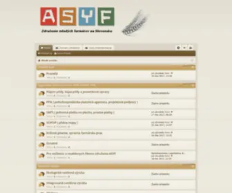 Asyf.sk(Združenie mladých farmárov na Slovensku) Screenshot