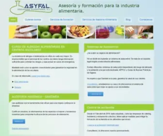 Asyfal.com(Asesoría y formación para la industria alimentaria) Screenshot