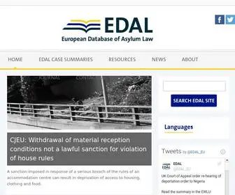 Asylumlawdatabase.eu(European Database of Asylum Law) Screenshot