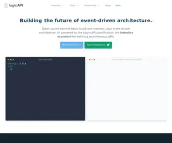 Asyncapi.com(AsyncAPI Initiative) Screenshot