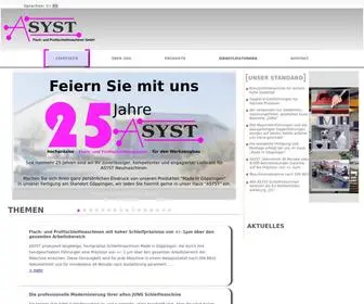 Asyst.de(ASYST Flachschleifmaschinen und Profilschleifmaschinen GmbH) Screenshot