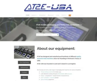 AT2E-USA.com(Quality Control Equipment for Bottle Packaging) Screenshot