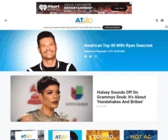 AT40.com(American Top 40 With Ryan Seacrest) Screenshot