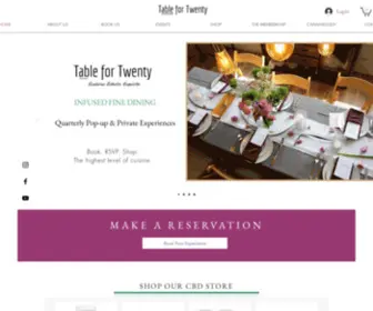 Atablefortwenty.com(Cannabis-Infused Dinner Party, CBD Infused Food, Table for Twenty) Screenshot