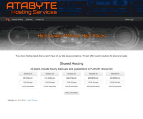 Atabyte.net(Atabyte Hosting Services) Screenshot