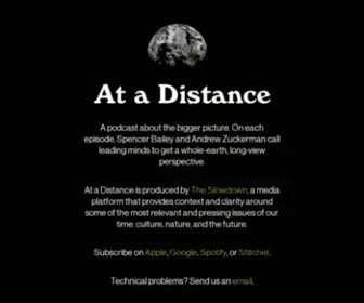 Atadistancepodcast.com(At a Distance Podcast) Screenshot