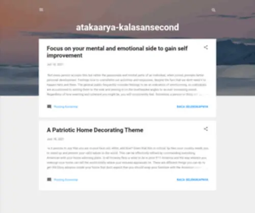 Atakaarya-Kalasansecond.blogspot.com(Atakaarya Kalasansecond) Screenshot