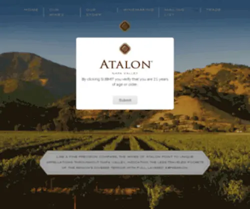 Atalon.com(Napa Valley) Screenshot