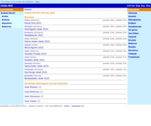 Ataria.com(Euskal Herriko jaietako gida) Screenshot