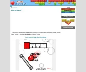 Ataribreakout.org(Play google Atari breakout game) Screenshot