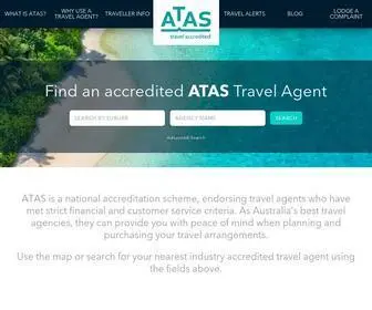 Atas.com.au(Find an accredited travel business) Screenshot