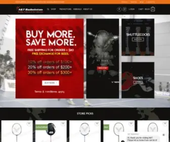 Atbadminton.com(Official VICTOR Online Retailer Store) Screenshot