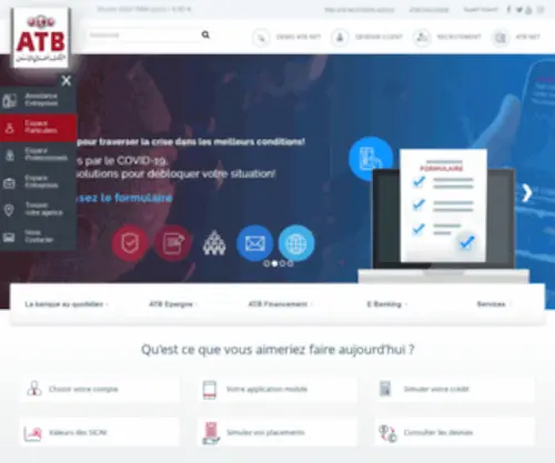 Atbjeunesactifs.tn(ATB des professionnels pour vous) Screenshot