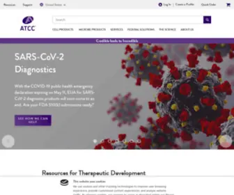 ATCC.org(The Global Bioresource Center) Screenshot