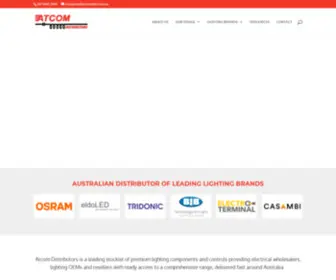 Atcomdist.com.au(Australian distributor of premium lighting products) Screenshot