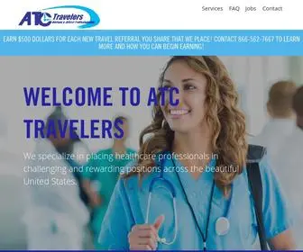 Atctravelers.com(Travel Nurse Staffing by ATC Healthcare) Screenshot