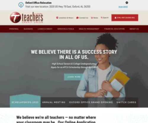 Atcu.com(Alabama Teachers Credit Union) Screenshot