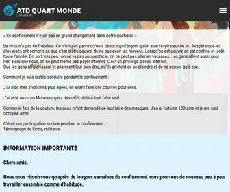 Atdquartmonde.lu(ATD Quart Monde) Screenshot