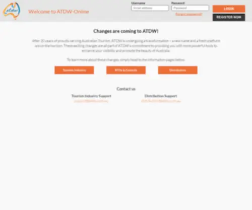 ATDW-Online.com.au(ATDW Single National Platform) Screenshot