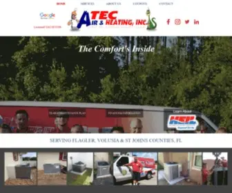 Atecair.com(Atec Air and Heating) Screenshot