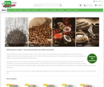 Ateelier.de(Online-Shop für Tee, Kaffee & Feinkost) Screenshot
