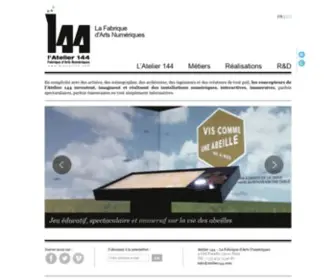 Atelier144.com(AtelierLa Fabrique d'Arts Numériques) Screenshot